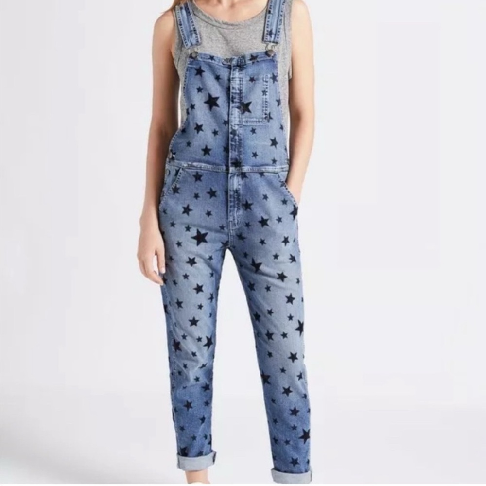 Current/Elliott Flocked Star Overalls